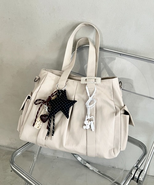 wears(ウェアーズ)の「【A4収納可】2WAY PUボストンバッグ ショルダーバッグ(ショルダーバッグ・レディース・アイボリー/ブラウン/ブラック・FREE)」の19枚目の写真
