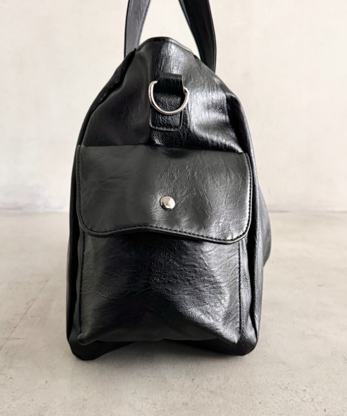 wears(ウェアーズ)の「【A4収納可】2WAY PUボストンバッグ ショルダーバッグ(ショルダーバッグ・レディース・アイボリー/ブラウン/ブラック・FREE)」の8枚目の写真