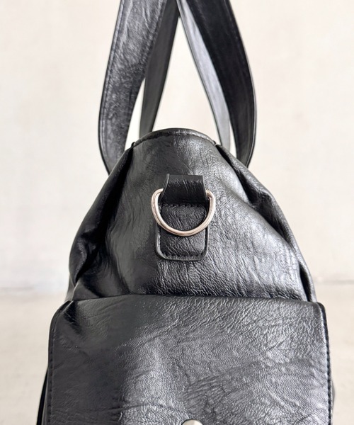 wears(ウェアーズ)の「【A4収納可】2WAY PUボストンバッグ ショルダーバッグ(ショルダーバッグ・レディース・アイボリー/ブラウン/ブラック・FREE)」の9枚目の写真
