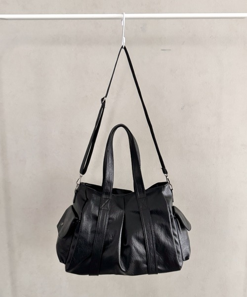wears(ウェアーズ)の「【A4収納可】2WAY PUボストンバッグ ショルダーバッグ(ショルダーバッグ・レディース・アイボリー/ブラウン/ブラック・FREE)」の14枚目の写真