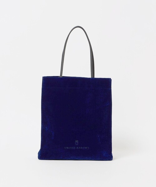 UNITED ARROWS(ユナイテッドアローズ)の「ベロア ロゴ トートバッグ(トートバッグ・レディース・ロイヤルブルー/ワイン/ブラック・FREE)」の1枚目の写真