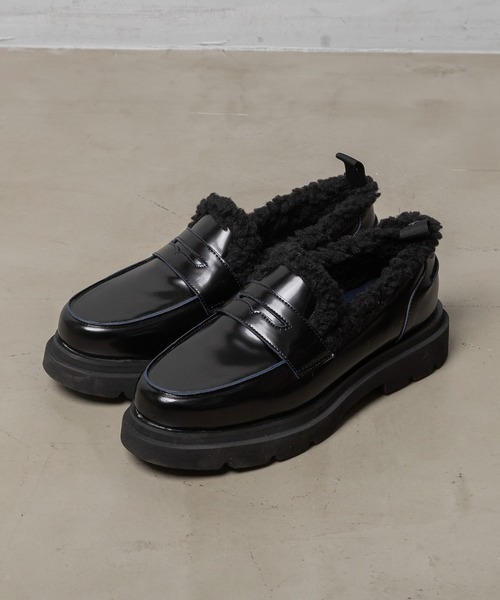 MARECHAL TERRE（マルシャルテル）の「ボアローファー（ローファー・レディース・ブラック/ブラック×ブラック/キャメル・23.5/24.5/22.5）」の8枚目の写真