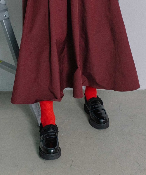 MARECHAL TERRE（マルシャルテル）の「ボアローファー（ローファー・レディース・ブラック/ブラック×ブラック/キャメル・23.5/24.5/22.5）」の16枚目の写真