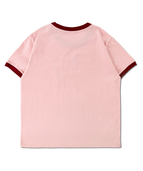 DISTN9NE(ディストナイン)の「ウィメンズリングレタリング半袖Tシャツ LQ7TF424_LIGHT PINK(Tシャツ/カットソー・メンズ・その他・90/85)」の2枚目の写真