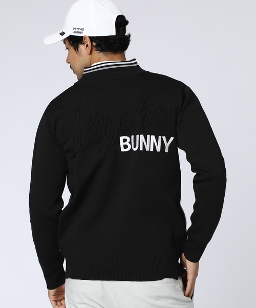 Psycho Bunny（サイコバニー）の「[GOLF] グラフィックバック刺繍 ジップニットカーディガン（ニット/セーター・メンズ・ライトグレー/ブラック/ネイビー・LARGE/X-LARGE/MEDIUM）」の6枚目の写真