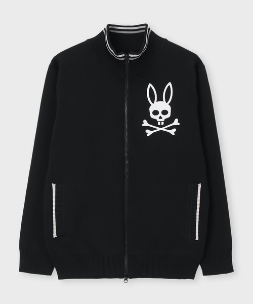 Psycho Bunny（サイコバニー）の「[GOLF] グラフィックバック刺繍 ジップニットカーディガン（ニット/セーター・メンズ・ライトグレー/ブラック/ネイビー・LARGE/X-LARGE/MEDIUM）」の8枚目の写真