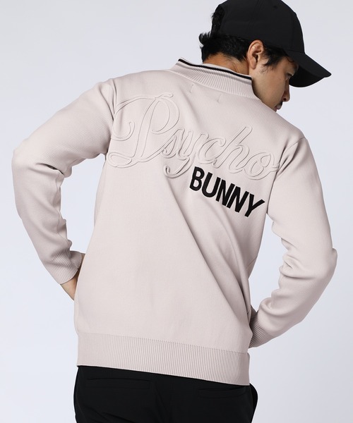 Psycho Bunny（サイコバニー）の「[GOLF] グラフィックバック刺繍 ジップニットカーディガン（ニット/セーター・メンズ・ライトグレー/ブラック/ネイビー・LARGE/X-LARGE/MEDIUM）」の12枚目の写真