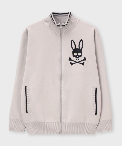 Psycho Bunny（サイコバニー）の「[GOLF] グラフィックバック刺繍 ジップニットカーディガン（ニット/セーター・メンズ・ライトグレー/ブラック/ネイビー・LARGE/X-LARGE/MEDIUM）」の14枚目の写真