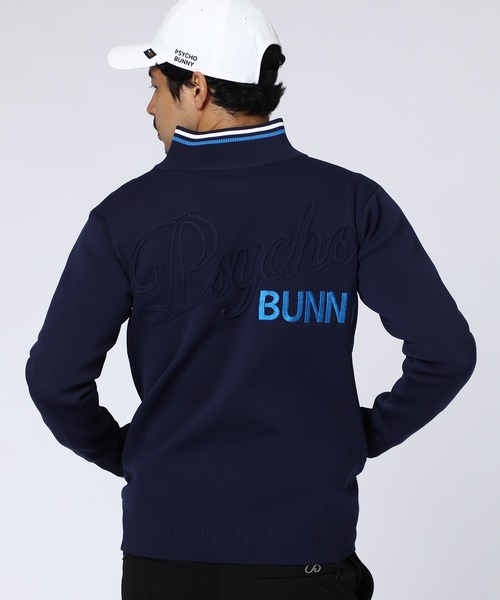 Psycho Bunny（サイコバニー）の「[GOLF] グラフィックバック刺繍 ジップニットカーディガン（ニット/セーター・メンズ・ライトグレー/ブラック/ネイビー・LARGE/X-LARGE/MEDIUM）」の21枚目の写真