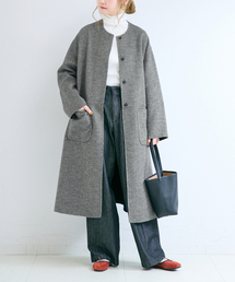 B.C STOCK | S120ブレンドリバーシブルコート(ノーカラーコート)