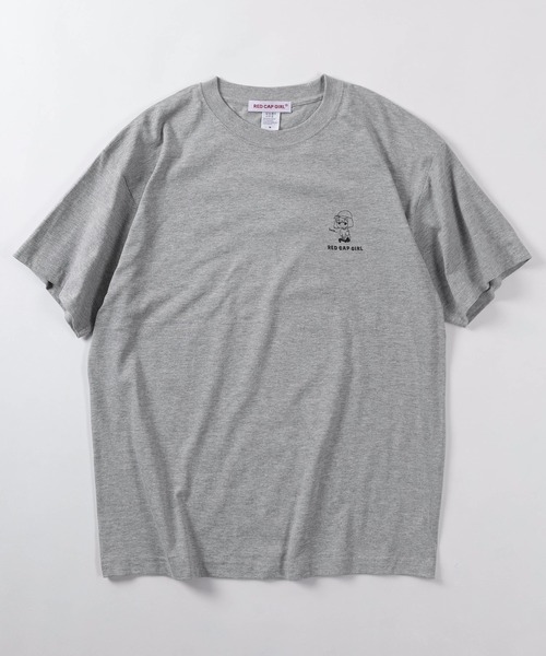 Red Cap Girl(レッドキャプガール)の「【70】【RCG/レッドキャップガール】グラフィック バックプリント Tシャツ/デフォルメプリント/フロントワンポイント/キャラクター/ユニセックス/レディース/メンズ(Tシャツ/カットソー・メンズ・グリーン/グレー/ブラック/ホワイト/ピンク・M/L)」の14枚目の写真