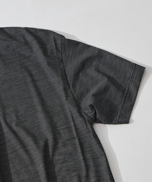 KANEMASA PHIL.(カネマサフィル)の「【KANEMASA PHIL./カネマサフィル】32G Wool Stripe SS Tee(Tシャツ/カットソー・メンズ・ベージュ/ブラック・L/M)」の9枚目の写真