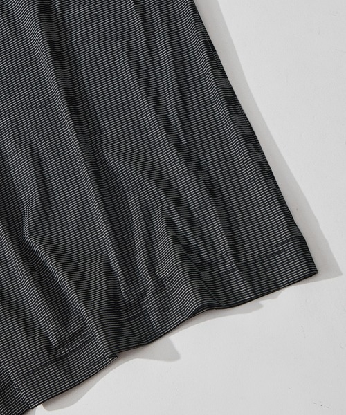 KANEMASA PHIL.(カネマサフィル)の「【KANEMASA PHIL./カネマサフィル】32G Wool Stripe SS Tee(Tシャツ/カットソー・メンズ・ベージュ/ブラック・L/M)」の10枚目の写真