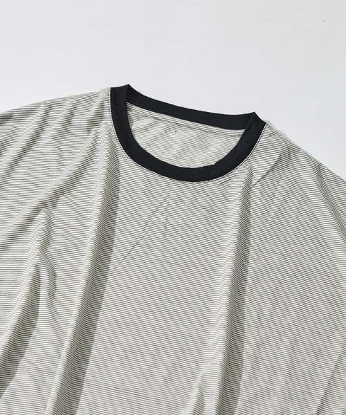 KANEMASA PHIL.(カネマサフィル)の「【KANEMASA PHIL./カネマサフィル】32G Wool Stripe SS Tee(Tシャツ/カットソー・メンズ・ベージュ/ブラック・L/M)」の16枚目の写真