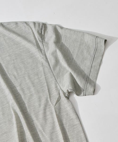 KANEMASA PHIL.(カネマサフィル)の「【KANEMASA PHIL./カネマサフィル】32G Wool Stripe SS Tee(Tシャツ/カットソー・メンズ・ベージュ/ブラック・L/M)」の17枚目の写真
