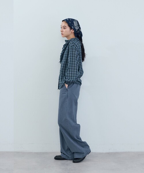 ADIEU TRISTESSE(アデュートリステス)の「フロントランダムフリルブラウス(シャツ/ブラウス・レディース・インディゴブルー/ブルー系その他/ライトグレー・38)」の15枚目の写真