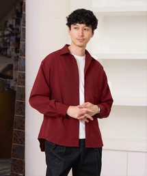 <支持率NO.1シャツ / 初秋におすすめ>リライト　ワイドシルエットシャツ【ストレッチ/毛玉・シワになりにくい/洗濯機で洗える/イージーケア】