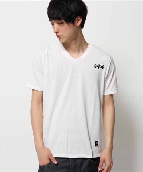 VENCEEXCHANGE（ヴァンスエクスチェンジ）の「1ポイント刺繍半袖Tシャツ （Tシャツ/カットソー・メンズ・ホワイト/その他31/ブラック・LARGE/MEDIUM/SMALL）」の2枚目の写真