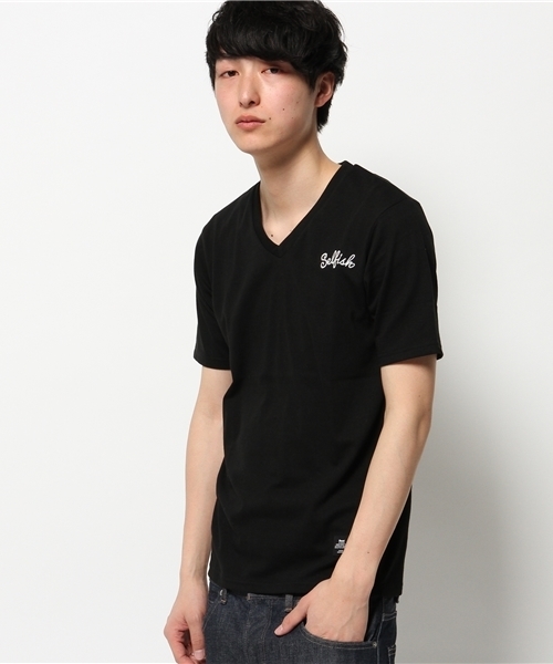 VENCEEXCHANGE（ヴァンスエクスチェンジ）の「1ポイント刺繍半袖Tシャツ （Tシャツ/カットソー・メンズ・ホワイト/その他31/ブラック・LARGE/MEDIUM/SMALL）」の3枚目の写真