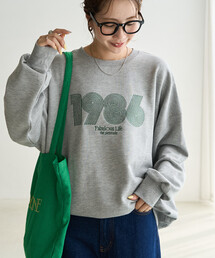 限定展開 ぐるぐる ナンバー ロゴ 刺繍 裏毛 スウェット