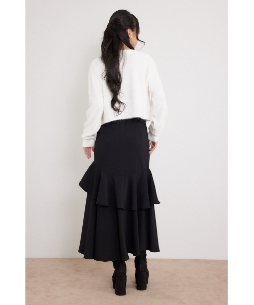 rienda(リエンダ)の「ミニフラッフィーニットカーディガン 秋服(カーディガン/ボレロ・レディース・ホワイト/ピンク/ブルー・FREE)」の6枚目の写真