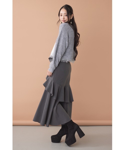 rienda(リエンダ)の「ミニフラッフィーニットカーディガン 秋服(カーディガン/ボレロ・レディース・ホワイト/ピンク/ブルー・FREE)」の16枚目の写真