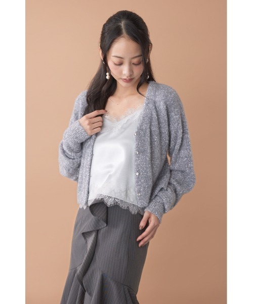 rienda(リエンダ)の「ミニフラッフィーニットカーディガン 秋服(カーディガン/ボレロ・レディース・ホワイト/ピンク/ブルー・FREE)」の18枚目の写真