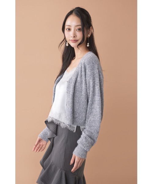 rienda(リエンダ)の「ミニフラッフィーニットカーディガン 秋服(カーディガン/ボレロ・レディース・ホワイト/ピンク/ブルー・FREE)」の19枚目の写真