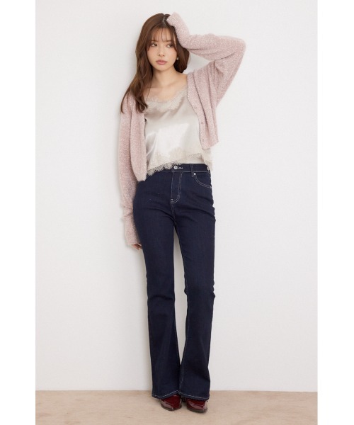 rienda(リエンダ)の「ミニフラッフィーニットカーディガン 秋服(カーディガン/ボレロ・レディース・ホワイト/ピンク/ブルー・FREE)」の22枚目の写真