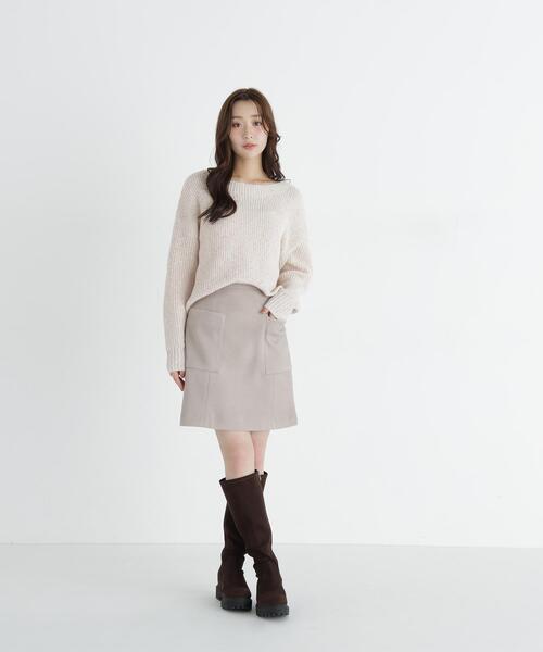 NATURAL BEAUTY BASIC（ナチュラルビューティーベーシック）の「ラメミックスボクシーニット（ニット/セーター・レディース・オフホワイト/ベージュ/ラベンダー・FREE）」の22枚目の写真
