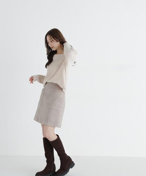 NATURAL BEAUTY BASIC（ナチュラルビューティーベーシック）の「ラメミックスボクシーニット（ニット/セーター・レディース・オフホワイト/ベージュ/ラベンダー・FREE）」の17枚目の写真