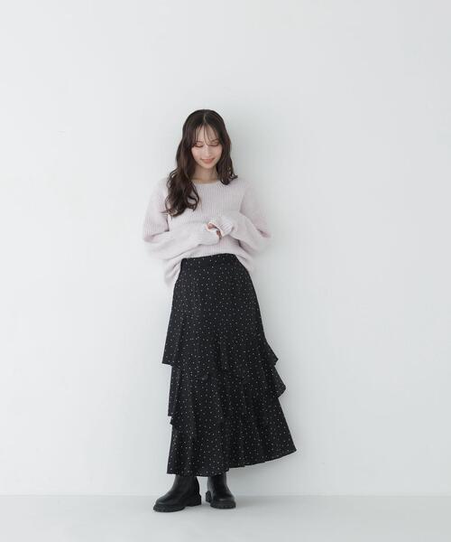 NATURAL BEAUTY BASIC（ナチュラルビューティーベーシック）の「ラメミックスボクシーニット（ニット/セーター・レディース・オフホワイト/ベージュ/ラベンダー・FREE）」の19枚目の写真