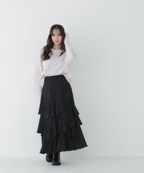 NATURAL BEAUTY BASIC（ナチュラルビューティーベーシック）の「ラメミックスボクシーニット（ニット/セーター・レディース・オフホワイト/ベージュ/ラベンダー・FREE）」の9枚目の写真