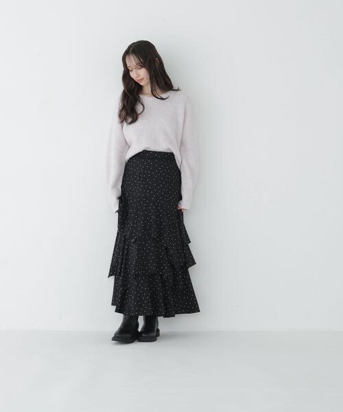 NATURAL BEAUTY BASIC（ナチュラルビューティーベーシック）の「ラメミックスボクシーニット（ニット/セーター・レディース・オフホワイト/ベージュ/ラベンダー・FREE）」の11枚目の写真