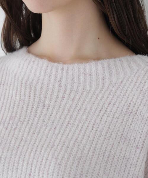 NATURAL BEAUTY BASIC（ナチュラルビューティーベーシック）の「ラメミックスボクシーニット（ニット/セーター・レディース・オフホワイト/ベージュ/ラベンダー・FREE）」の4枚目の写真