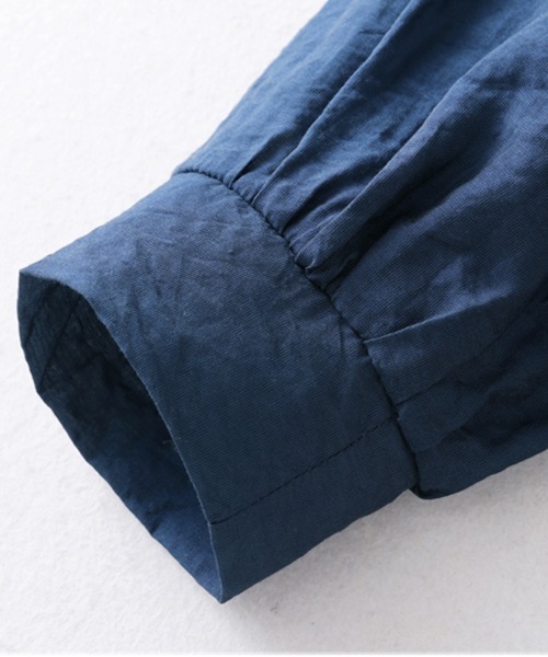 ONEP STAR(ワンピスター)の「Vネックビッグカラーフリル長袖ブラウス(シャツ/ブラウス・レディース・ネイビー/ブラック・X-LARGE/LARGE/MEDIUM)」の17枚目の写真