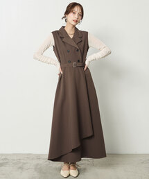 ダブルボタントレンチワンピース