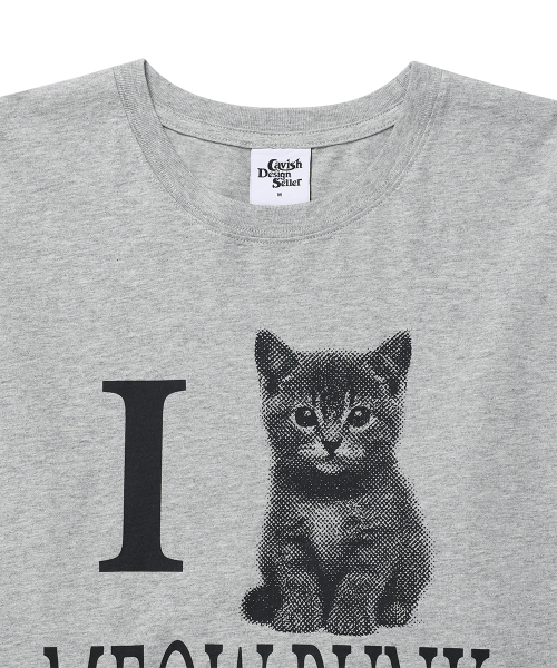 Cavish(カビシ)の「I LOVE MEOW PUNK LS TEE GREY(CV2GFFT559A)(Tシャツ/カットソー・レディース・チャコールグレー・MEDIUM/SMALL)」の6枚目の写真