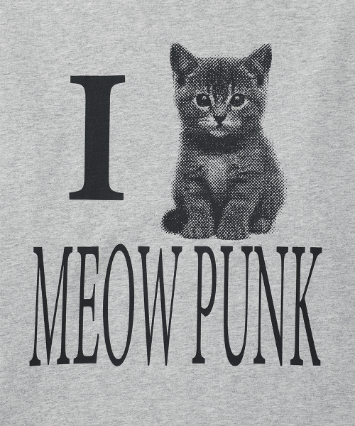 Cavish(カビシ)の「I LOVE MEOW PUNK LS TEE GREY(CV2GFFT559A)(Tシャツ/カットソー・レディース・チャコールグレー・MEDIUM/SMALL)」の7枚目の写真