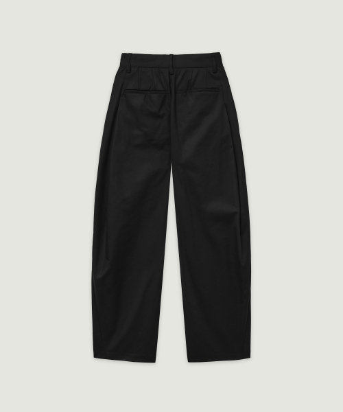 LMOOD WOMEN(エルムード ウーマン)の「POT Curved Cotton Wide Pants Black(その他パンツ・レディース・その他・36/38)」の2枚目の写真