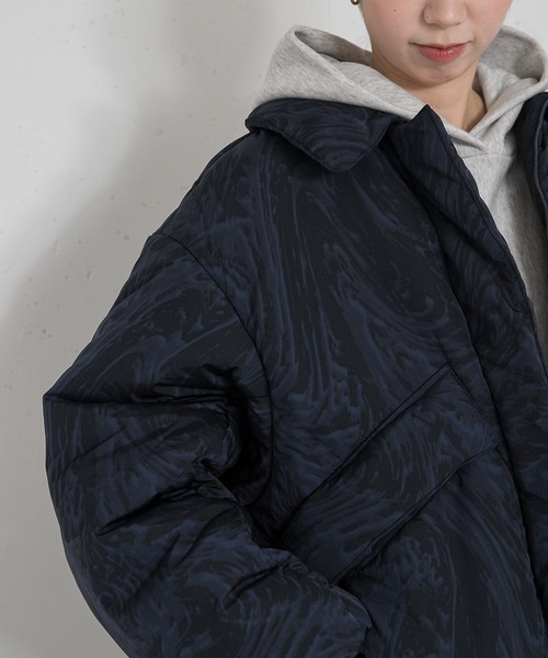 EKAL（エカル）の「PRIMAROFT インサレーションブルゾン（ダウンジャケット/コート・レディース・チャコールグレー/ブラック系その他/ブラック・ONE）」の14枚目の写真