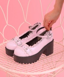 厚底フリルロリータパンプス