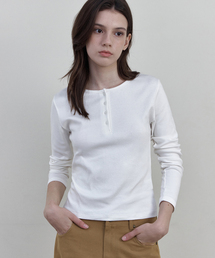 HEYS ヘンリーネックTシャツ_IVORY(WB6TP51)