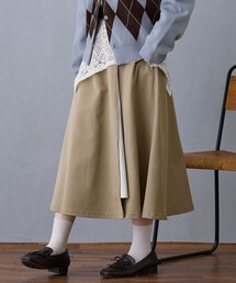 バイカラーパネルスカート