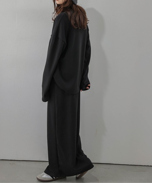 La-gemme(ラジェム)の「トップス×Iラインスカート セットアップ/ふんわり裏起毛/リラクシー(セットアップ・レディース・ダークブラウン/グレー/ブラック/アイボリー・フリー)」の10枚目の写真