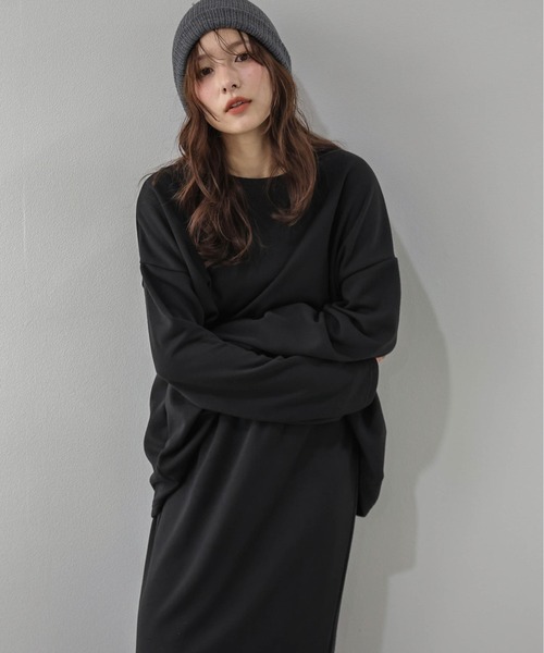 La-gemme(ラジェム)の「トップス×Iラインスカート セットアップ/ふんわり裏起毛/リラクシー(セットアップ・レディース・ダークブラウン/グレー/ブラック/アイボリー・フリー)」の11枚目の写真