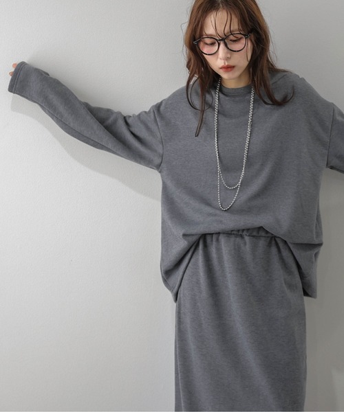 La-gemme(ラジェム)の「トップス×Iラインスカート セットアップ/ふんわり裏起毛/リラクシー(セットアップ・レディース・ダークブラウン/グレー/ブラック/アイボリー・フリー)」の16枚目の写真