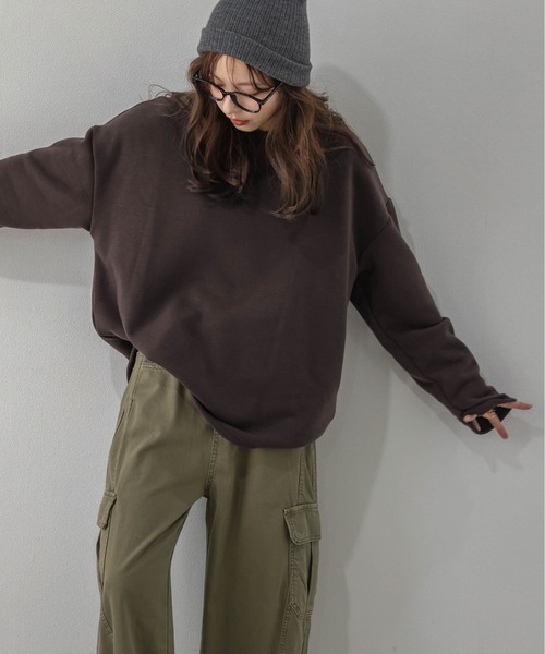 La-gemme(ラジェム)の「トップス×Iラインスカート セットアップ/ふんわり裏起毛/リラクシー(セットアップ・レディース・ダークブラウン/グレー/ブラック/アイボリー・フリー)」の18枚目の写真
