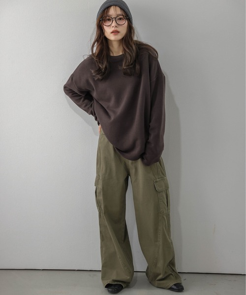 La-gemme(ラジェム)の「トップス×Iラインスカート セットアップ/ふんわり裏起毛/リラクシー(セットアップ・レディース・ダークブラウン/グレー/ブラック/アイボリー・フリー)」の19枚目の写真