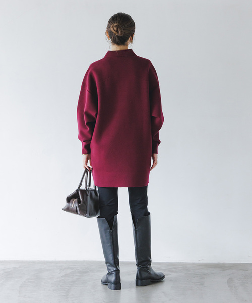 venit(ヴェニット)の「Venit/ヴェニット DOUBLE FACE KNIT(ニット/セーター・レディース・ホワイト/ボルドー/キャメル・38)」の15枚目の写真